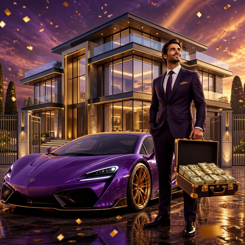 One person winning a mansion, car and cash